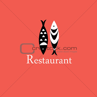 icon with a fish restaurant