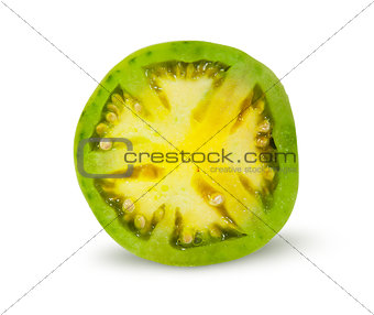 Half of green tomato