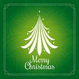 Christmas card with Christmas tree