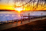 Sunset on Volga River