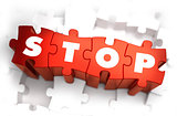 Stop - Text on Red Puzzles.