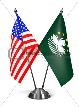 USA and Macau - Miniature Flags.