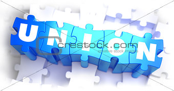 Union - White Word on Blue Puzzles.