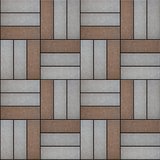 Gray and Brown Paving of Geometric Shapes. 