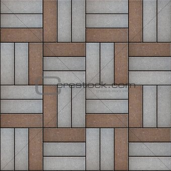 Gray and Brown Paving of Geometric Shapes. 
