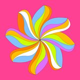 Abstract colorful flower design
