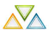Abstract bright triangle stickers