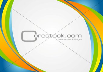 Abstract colorful corporate wavy background