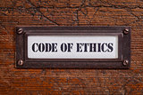 code of ethics -  file cabinet label