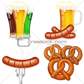 Oktoberfest Themes with Beer & Snack