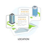 Location Icon. Locating Your Business. Flat Design.