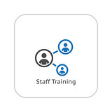 Staff Training Icon. Business Concept. Flat Design.