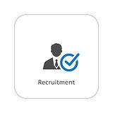 Recruitment Icon. Business Concept. Flat Design.