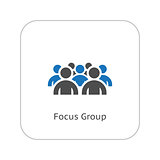 Focus Groupe Icon. Business Concept. Flat Design.