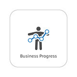 Business Progress Icon. Business Concept. Flat Design.
