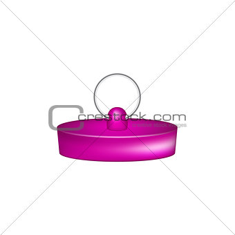 Rubber plug in purple design