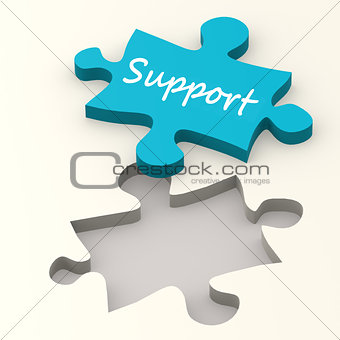 Support blue puzzle