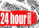 Word cloud 24 hour service