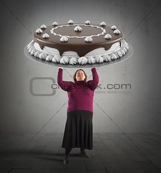 Big chocolate cake