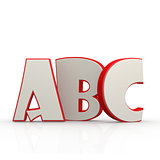 ABC alphabet with white background