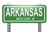 Arkansas green sign board isolated 