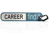Career word on the blue find it banner