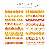 Autumn Leaves Pattern Brushes Set