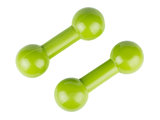 Pair of green dumbbells for fitness