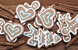 Gingerbread cookies background 