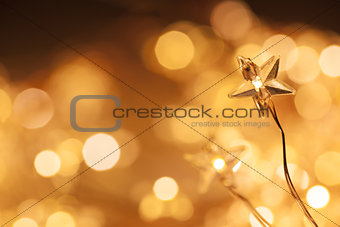 Christmas star lights  close-up