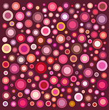circle shape collection in many pink orange over deep red