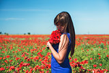 Girl with poppies