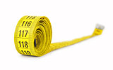 Measure tape Isolated over white.