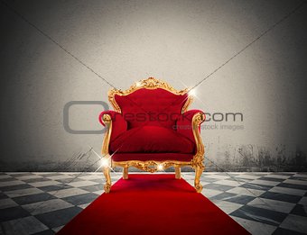 Luxury sparkling  armchair