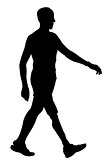 man walking with one prothesis leg