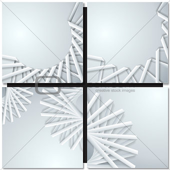 Abstract paper ribbons