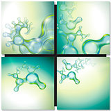 Abstract background with molecules