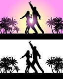 Couple dancing latin dances