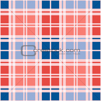 Rectangular seamless pattern in red an blue trendy hues