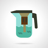 Water jug with filter.Vector icon