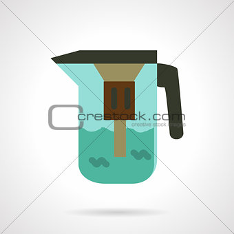 Water jug with filter.Vector icon