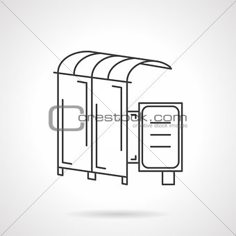 Vector icon for bus station