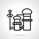 Pulp and paper factory vector icon