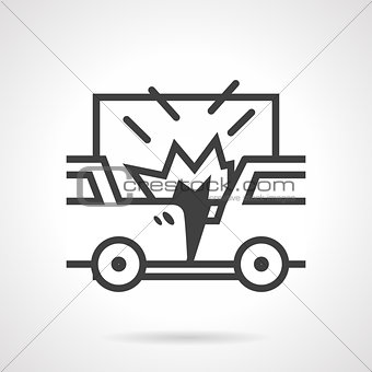 Car crash vector icon