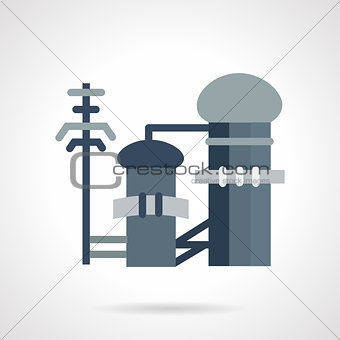 Waste treatment flat vector icon