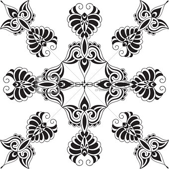 Vector Seamless Paisley Doodle Pattern