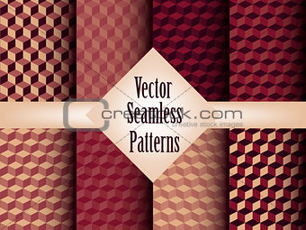 Vector Seamless Geometric Patterns Set