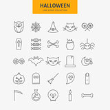 Line Halloween Icons Big Set