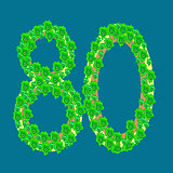 eighty 80 anniversary celebration tropical island