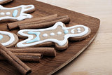 Gingerbread cookies close-up 